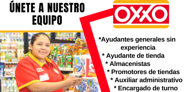 Trabajo en Oxxo para personal con o sin experiencia